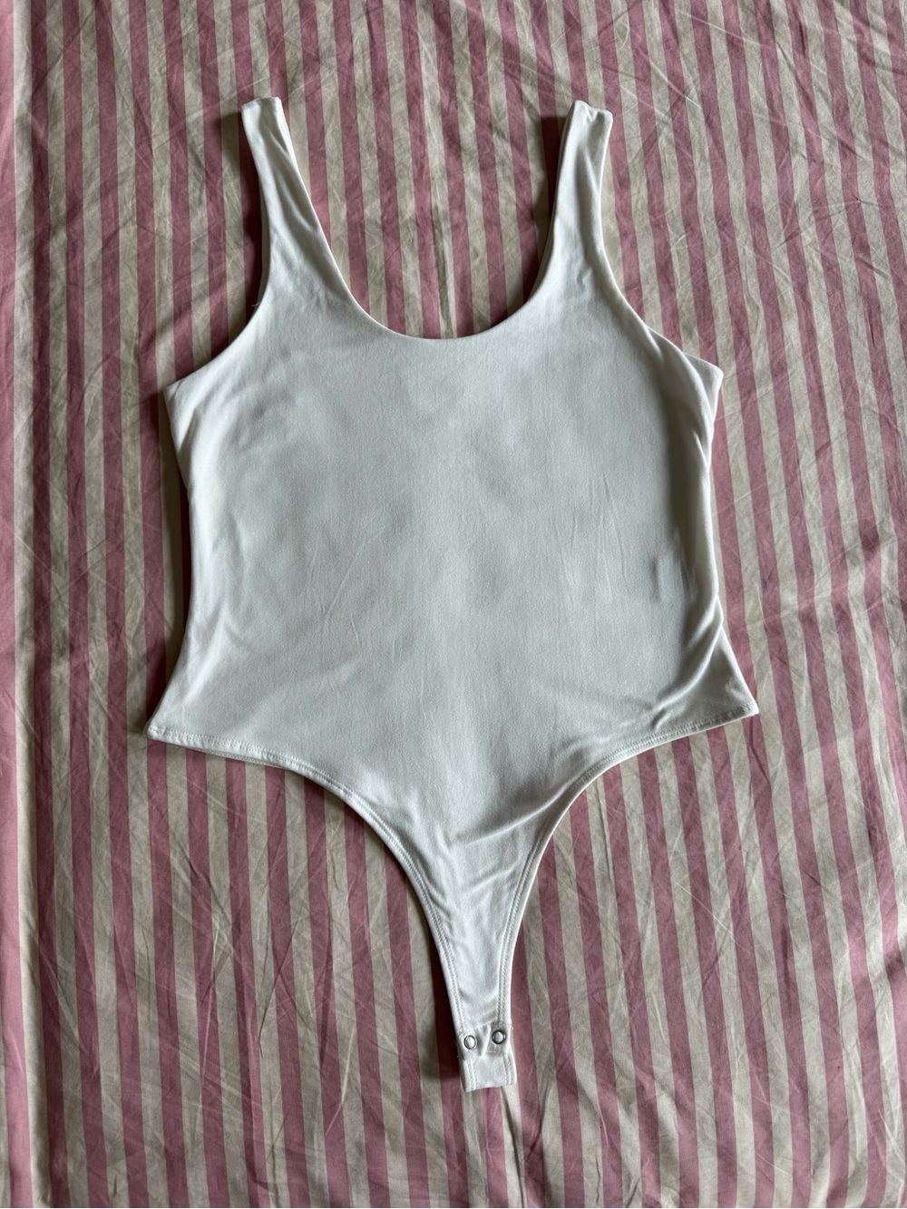 Olive & Oak White Scoop Neck Tank Bodysuit